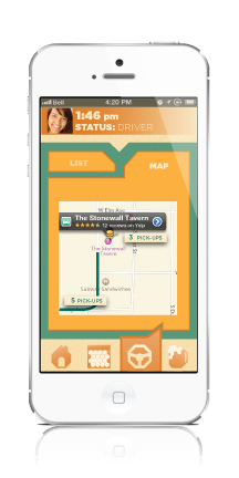 buzzed   App design designated driving bee Pin Point