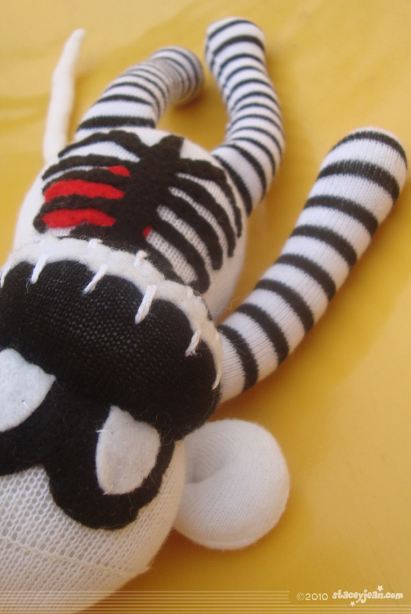 sock monkey toy doll skeleton Sock Doll