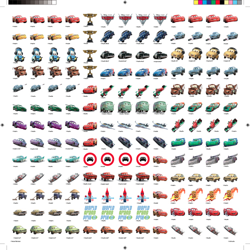 Cars calendar  agenda  Calendrier  personnages maquette mise en page