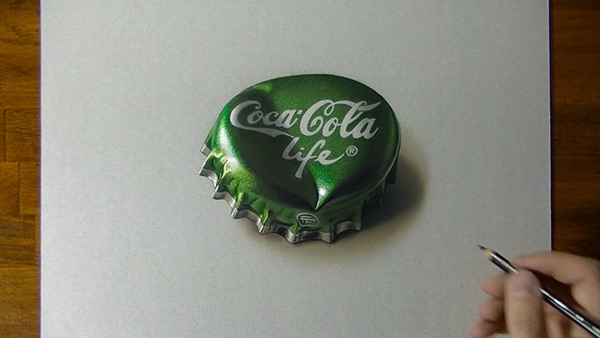 Drawing a Coca-Cola Life Bottle Cap