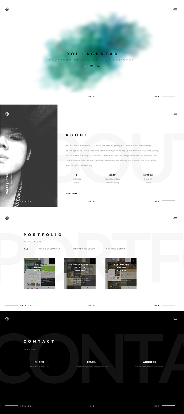 2016 Portfolio Website Design