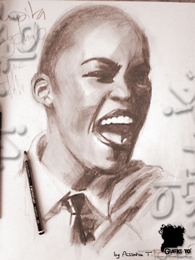 portraits pencils ink graphic arts africa senegal