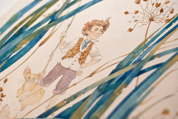 watercolor Princess king fairy-tale book book design bright Castle children coloured paper pencil tale traditional watercolour