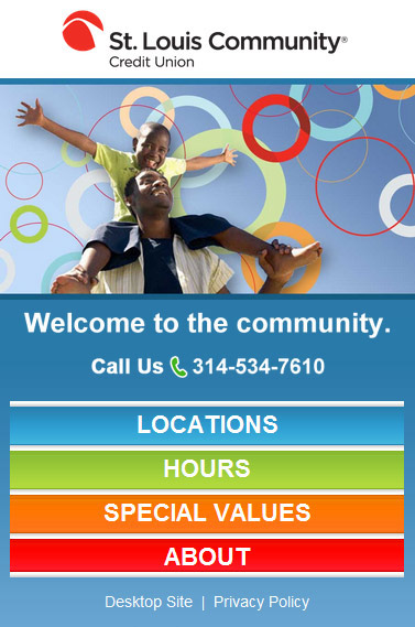 st louis community credit union stlccu credit union st louis matchbox design joomla! social media twitter youtube Blog stlouiscommunity.com St Louis Community Website Website Design drop-down menu custom menu Myspace social media campaign campaign facebook page Facebook Application location map location map in Facebook