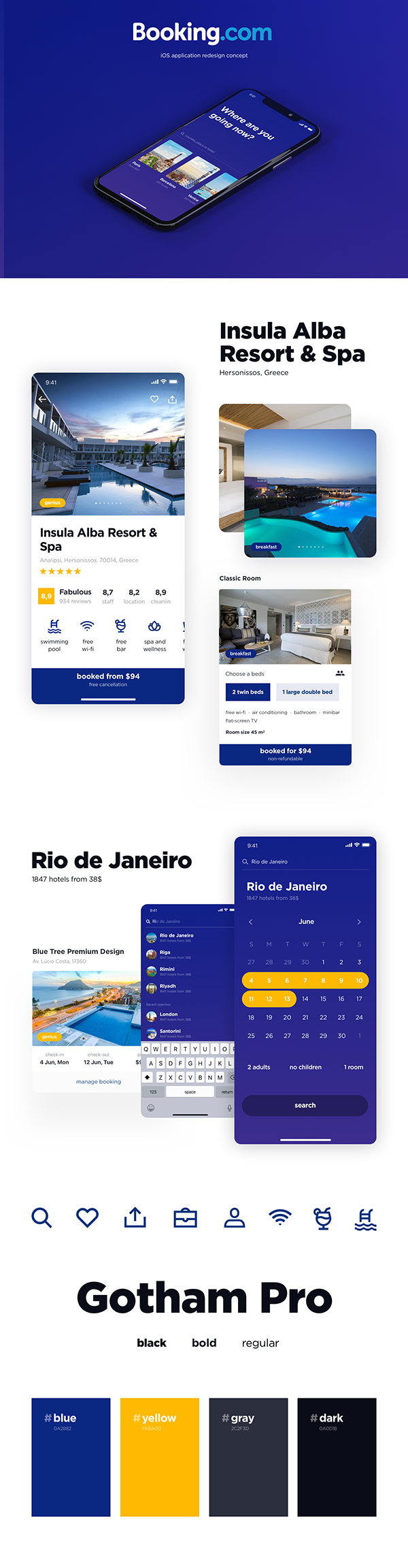 Booking.com app concept