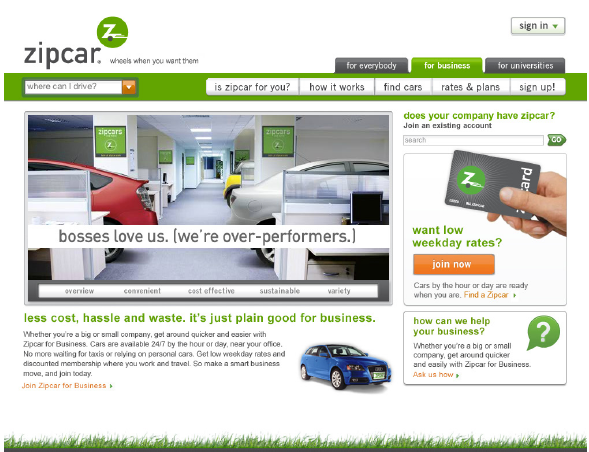 Zipcar for Business zipcar for university zipcar
