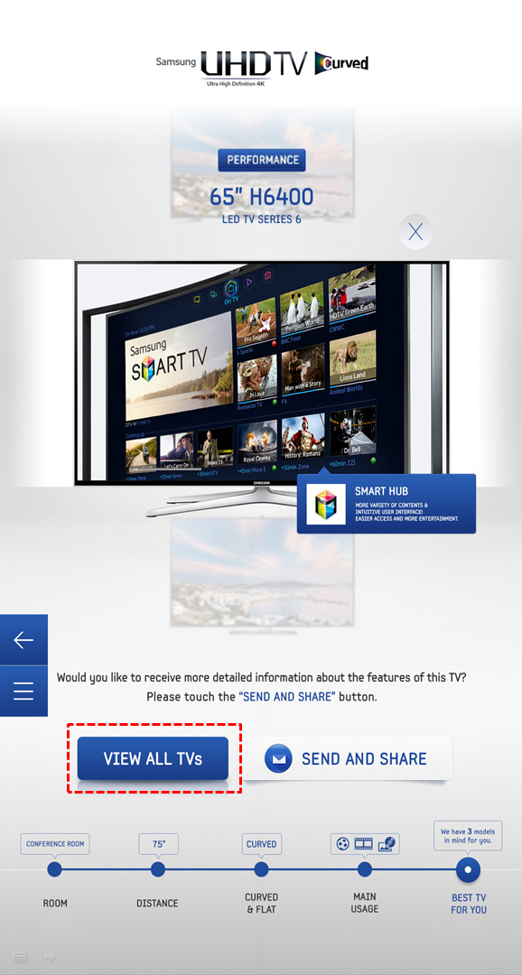Samsung interactive Signage tv
