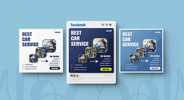 Social Media Post Design for Best Car Service