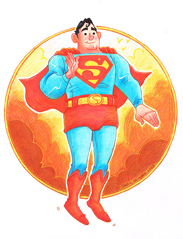 art cartoon artwork SuperHero superman Dc Comics Fan Art