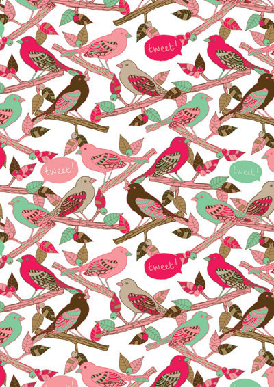 repeat pattern owl hoot bird squirral