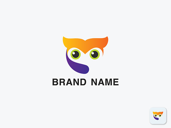 Cute Owl Logo, Modern Owl
