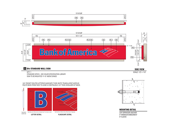 Bank of America verizon Mens Wearhouse Corporate Identity design signs letters logo Layout