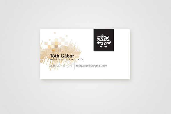 business card black White brown art-teacher paper vector pixels abstract vectorized simple bleed press