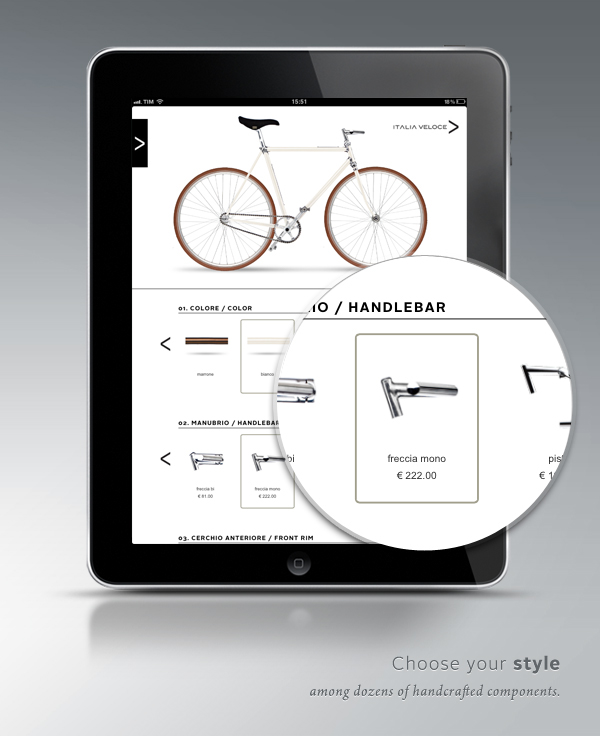italia  veloce  bike  configurator  web app  webapp veloce Bike configurator web app webapp