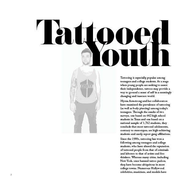 editorial tattoo article Booklet newspaper guardian