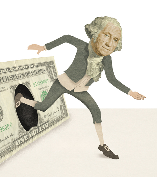 money currency bills trade exchange dollar dollars George George Washington gold