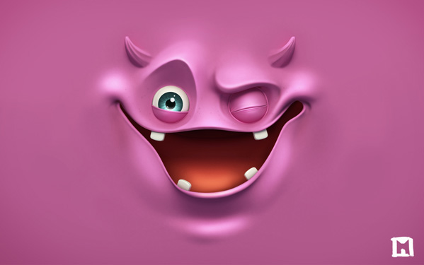 Wink Face Wallpaper by Melaamory - Funny Face Wallpaper