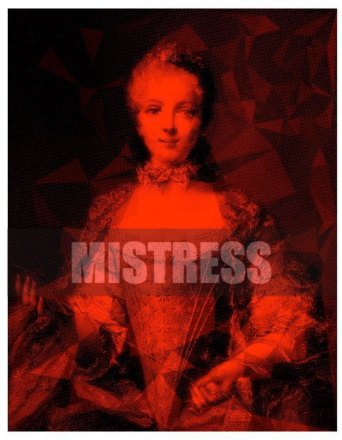 pompadour mistress. louis XV negative photo art