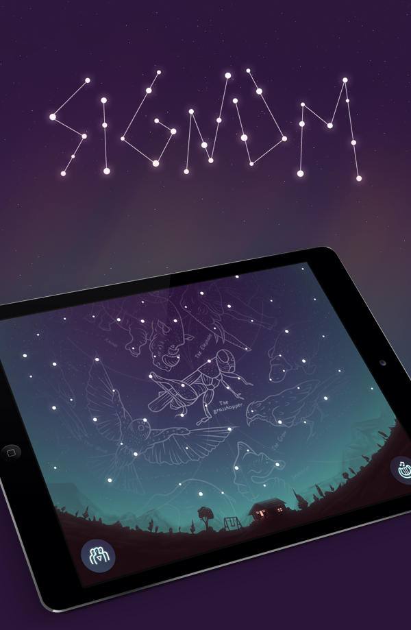 iPad Game iPad game stars UI concept esoteric constelations