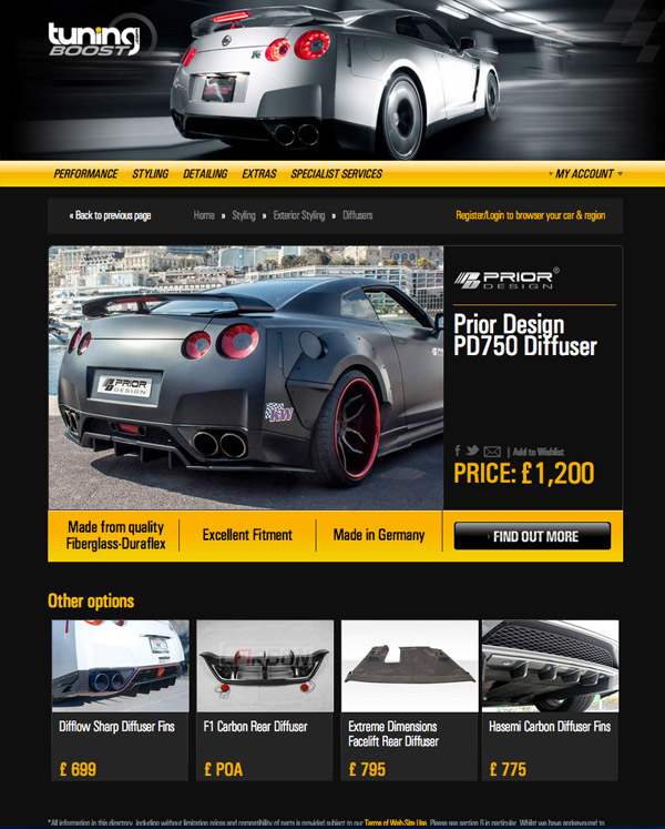 automotive   Web design