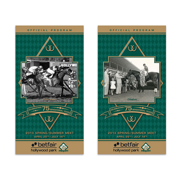 anniversary vintage gold diamond  seabiscuit Direct mail cover ad horse equine sports marketing sport Commemorative souvenir DVD