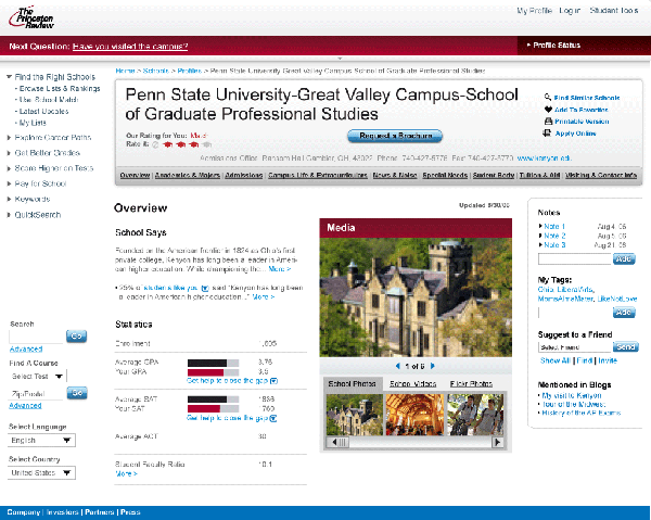 test prep college admissions User Experience Design