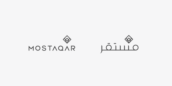 mostaqar brand logo Logotype incorporation real estate construction type