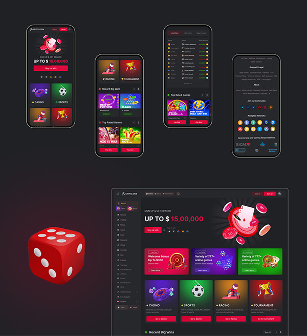 Crypto- Casino Interface (Home Page)