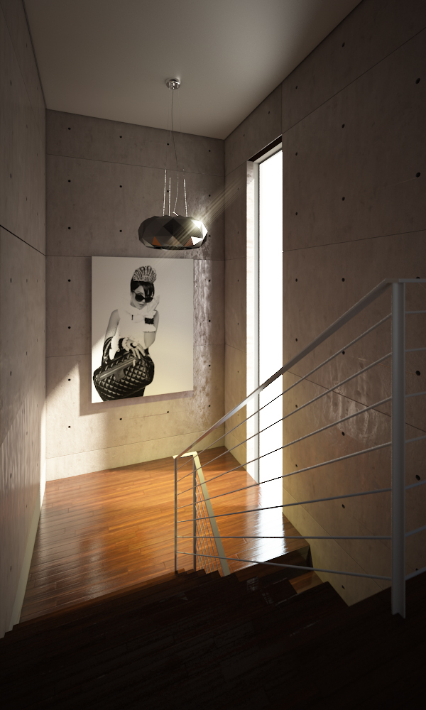 stairs light 3D house