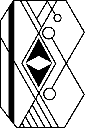 letter logo design Geometric shape vintage boho type