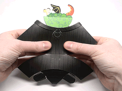 Halloween cauldron pop-up paper engineering paper craft