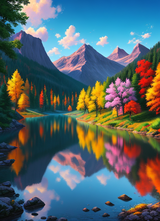 dreamland dreamy reflections beauty colorful peace Beautiful vibrant vivid waterscape trees placid