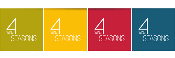 wine Label four seasons graphics simple clean