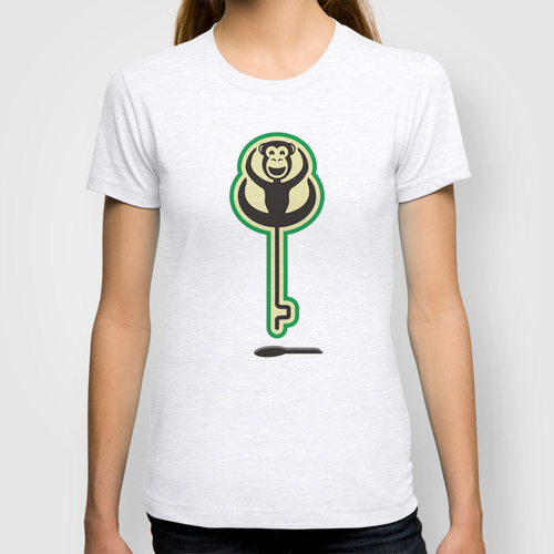 key green t-shirt skin case poster art print monkey