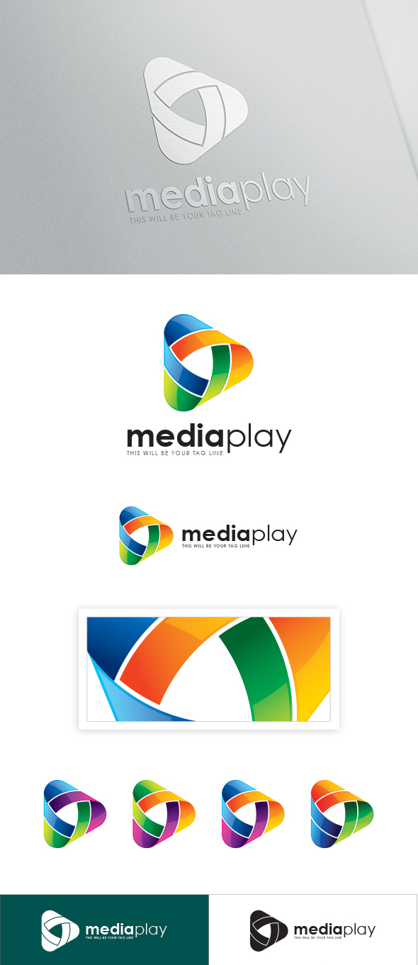 Media Play Logo Template