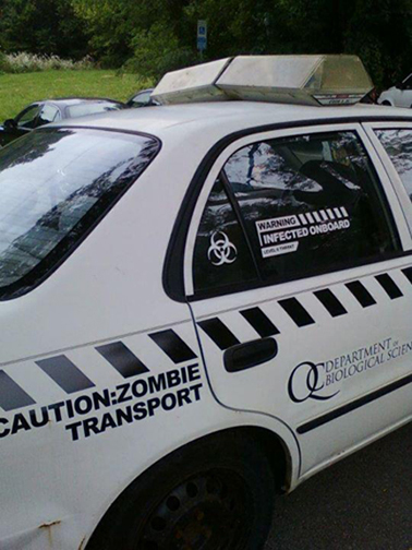 zombie  mobile Patrol car Quarantine police zombies apacolypse undead horror blood Scary iaccarino thatkidwhodraws