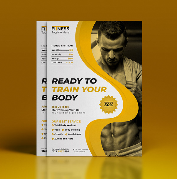 Fitness Gym flyer Template