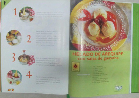 helados recetas identificación folleto culinária postres