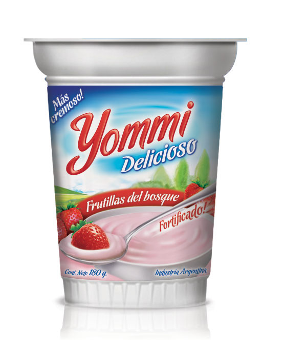 envase etiqueta yogur Frutilla natural saludable cremoso lacteo delicioso