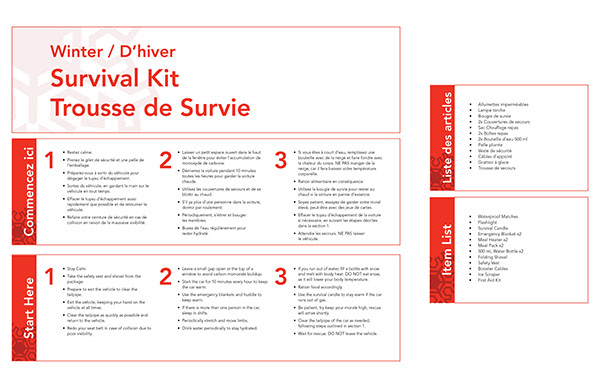survival kit winter accessories Cars emergency