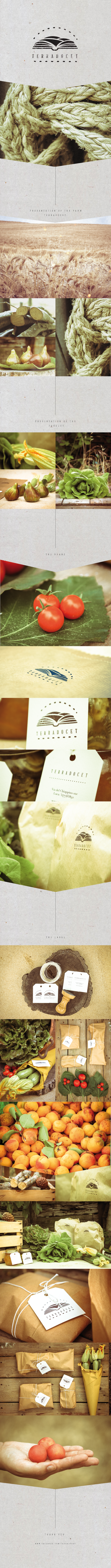 terradocet farm brand package land vegetables Label timbre