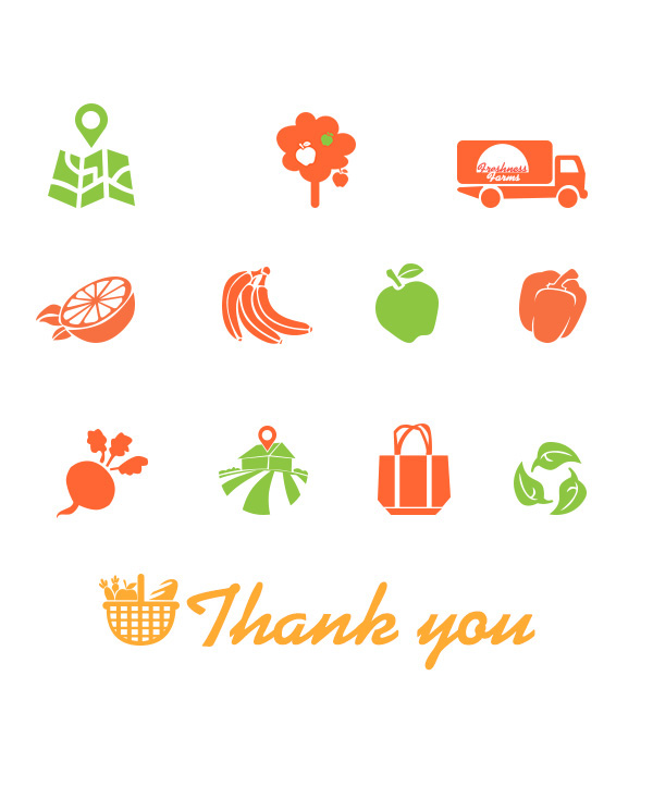 farms Fruit vegetable icons Website