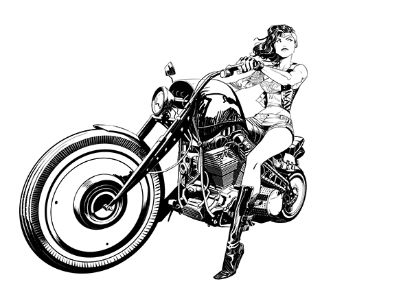 comic wonder woman Bike girl