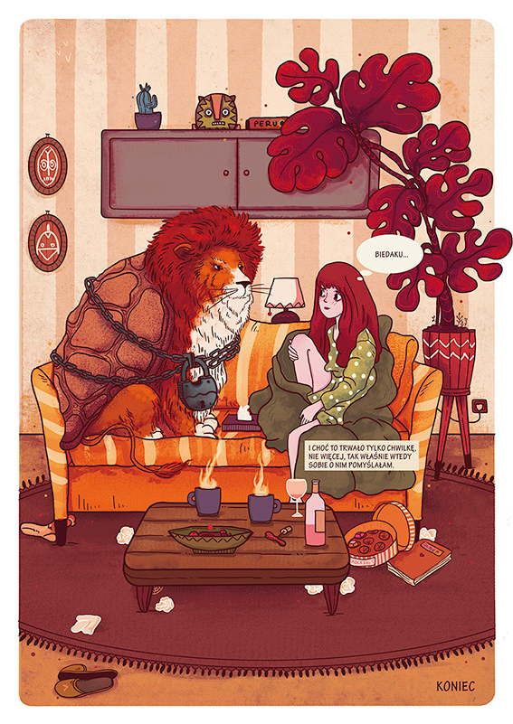 comiks king girl lion animals father short story