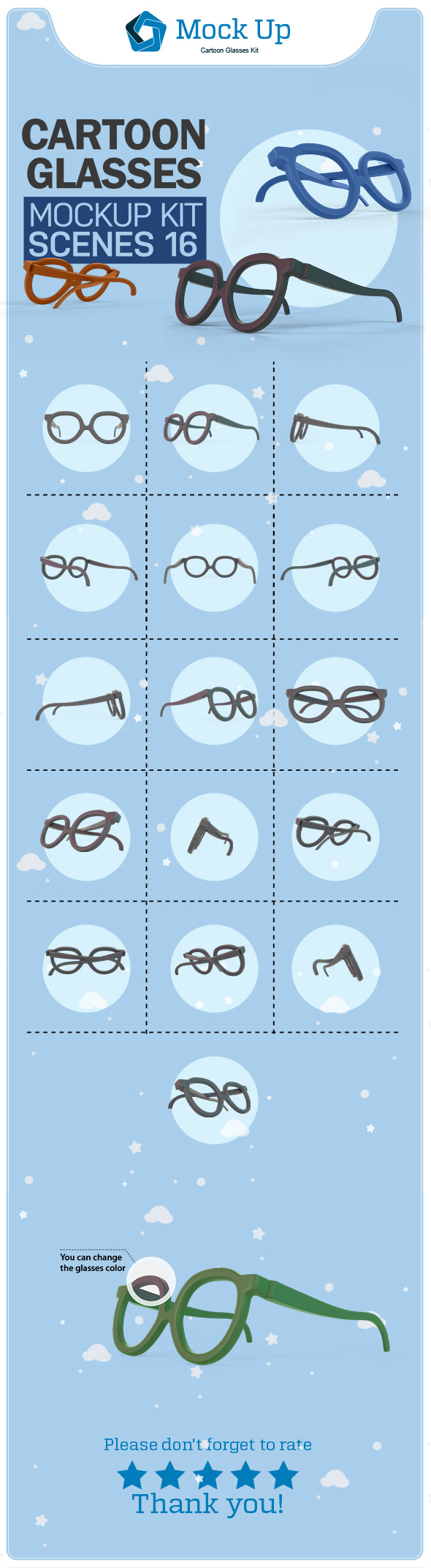Cartoon Glasses Kit on Behance