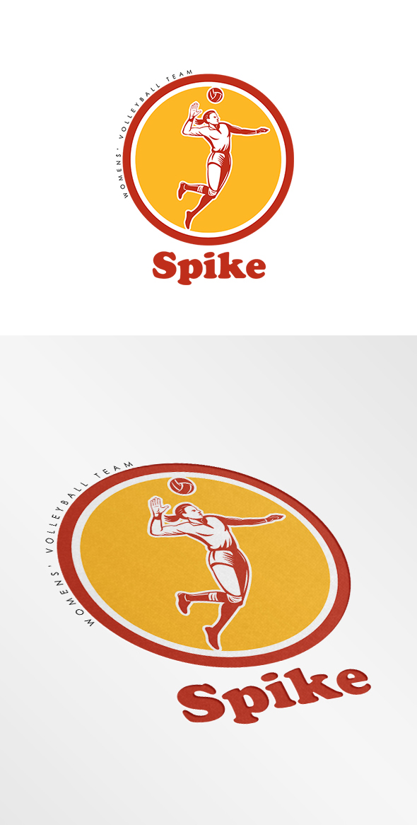 Spike Women's Volleyball Logo on Behance