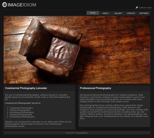 photography website photography studio website photo gallery imageidiom minimalist contemporary dark Website modern