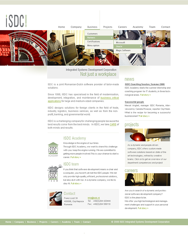 Webdesign Web Layout portal presentation corporate