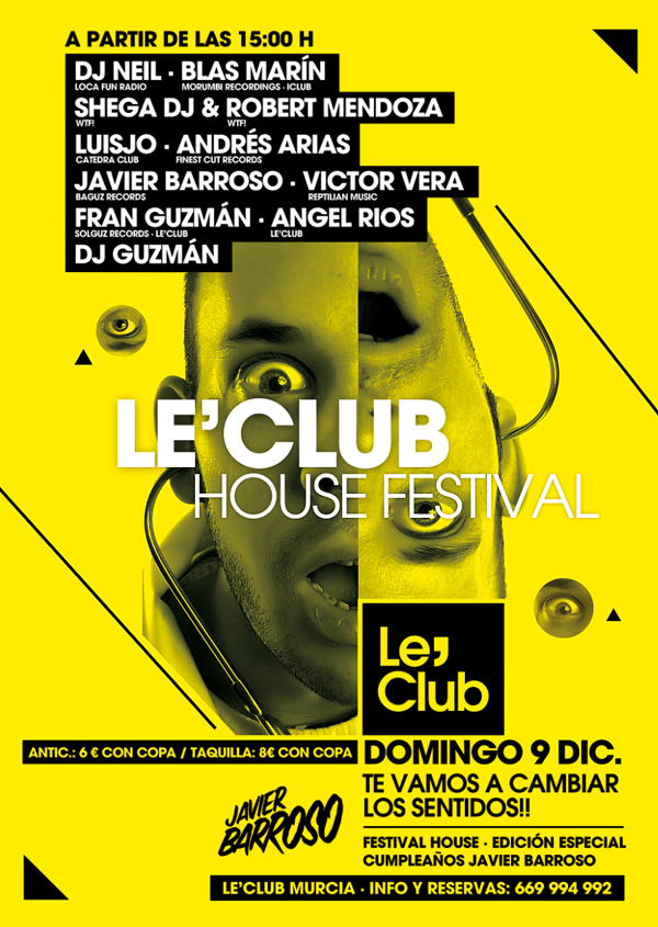 night club party dj deejay javientino poster tech electro disco Event flyer house electronic