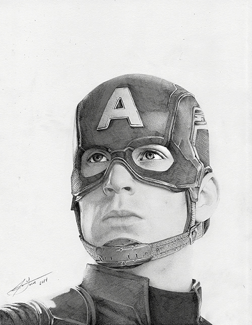 Step by Step How to Draw Captain America Face : DrawingTutorials101.com